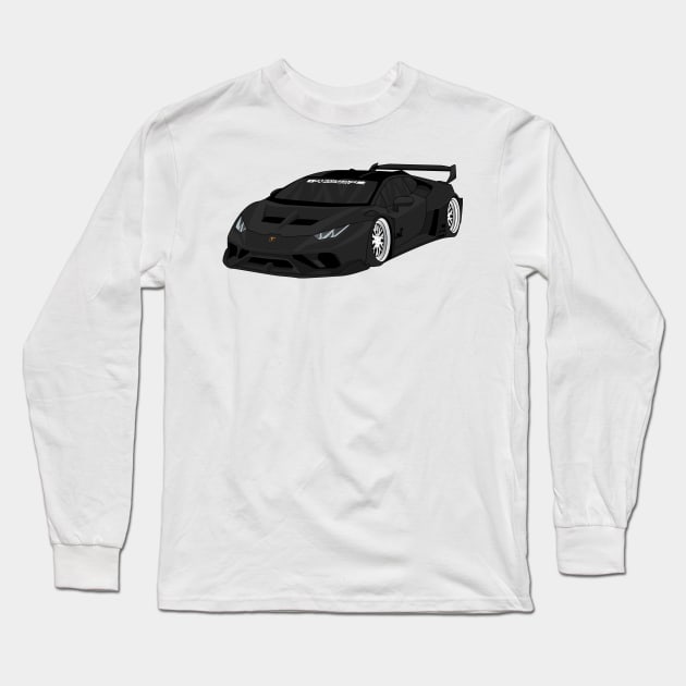 HURACAN BLACK Long Sleeve T-Shirt by VENZ0LIC